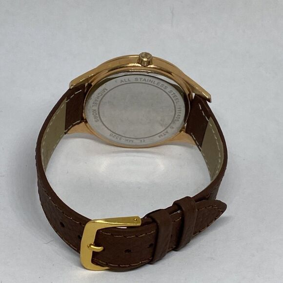 Michael Kors MK3320 Women's Brown Leather Black Analog Dial Quartz Watch QB448 - Picture 10 of 12